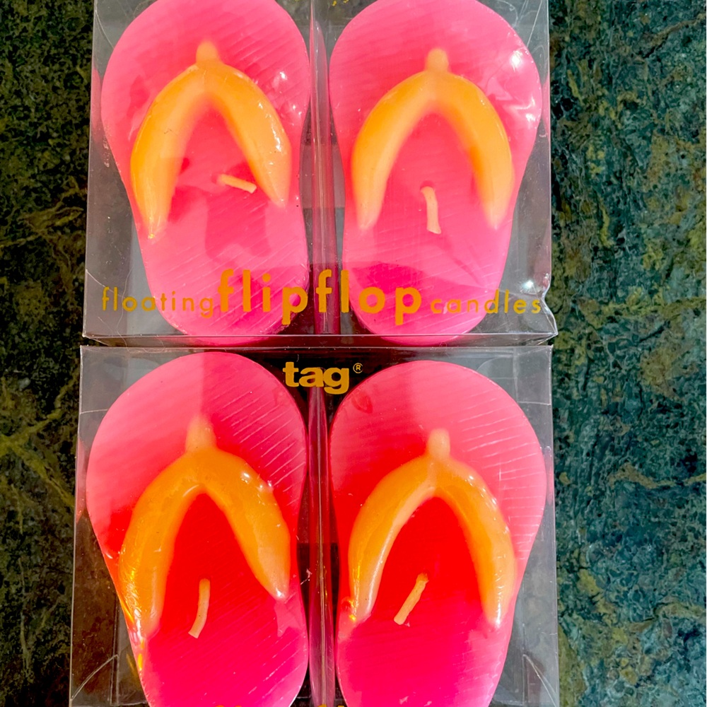TAG brand floating flip flop candles!